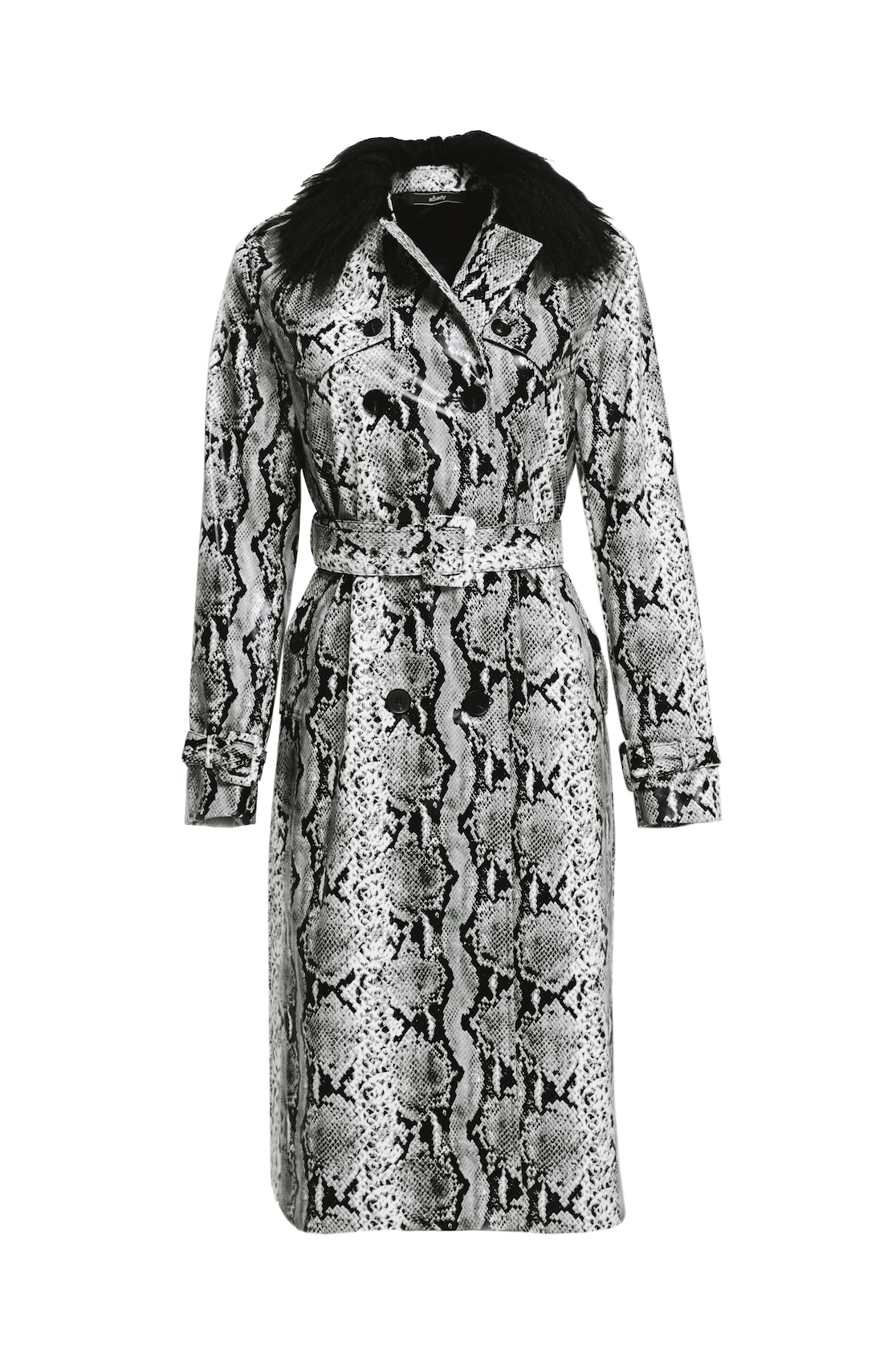 Snake top print raincoat