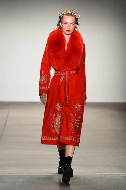Embroidery Wool Coat by aŠady