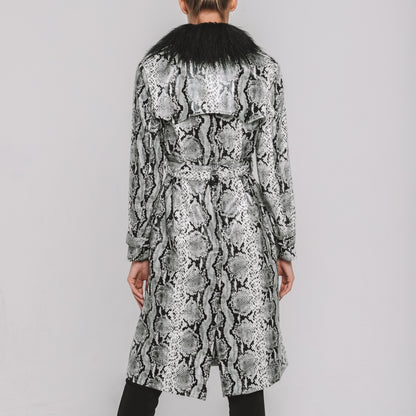 Snake Print Rain Coat