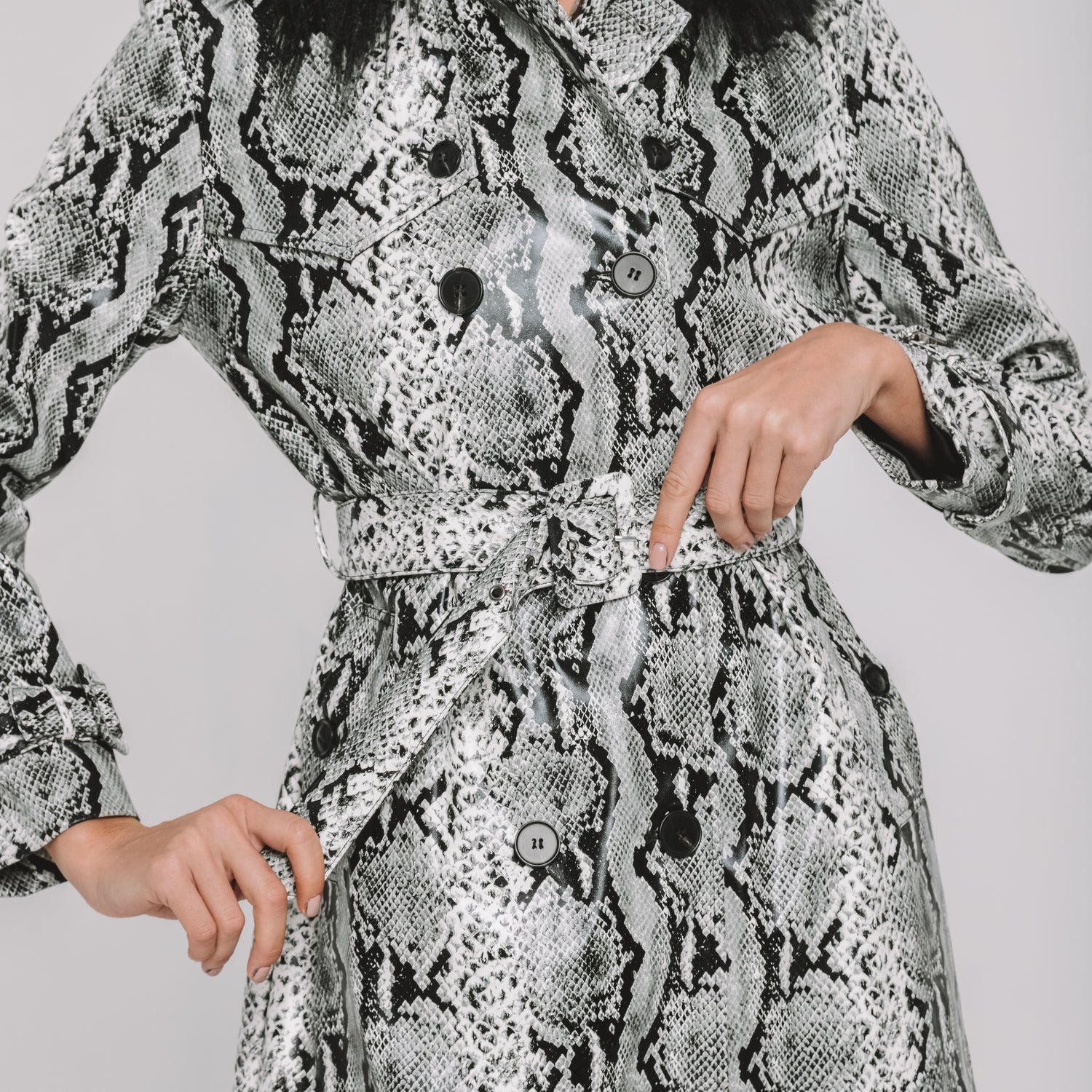 Snake Print Rain Coat