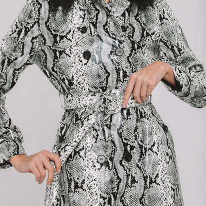 Snake Print Rain Coat