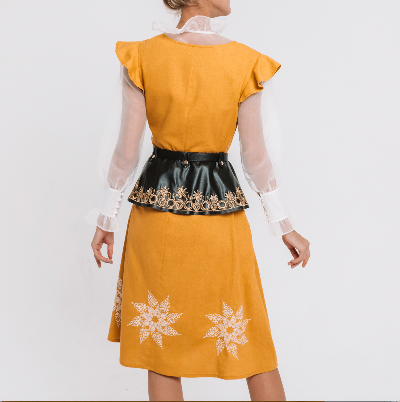 Linen Calligraphy Dress